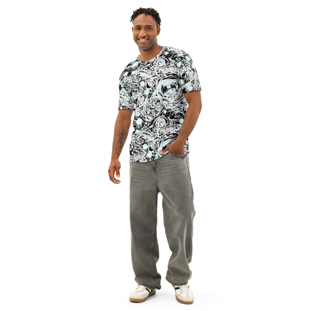 Frozen Vortex on Men's Cotton Crew Neck T-Shirt — Front