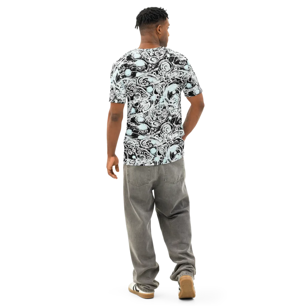 Frozen Vortex on Men's Cotton Crew Neck T-Shirt — Back