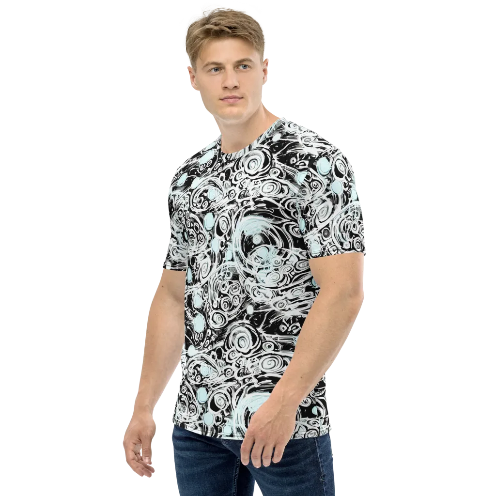 Frozen Vortex on Men's Crew Neck T-Shirt — Left