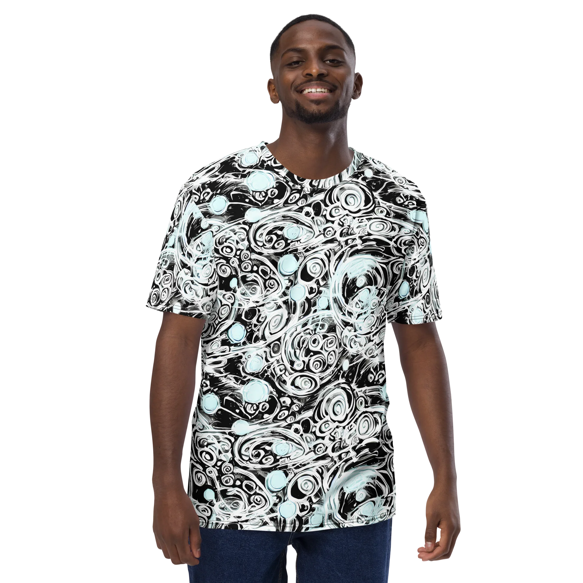 Frozen Vortex on Men's Crew Neck T-Shirt — Front