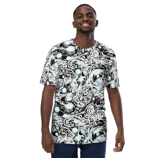 Frozen Vortex on a Men's Crew Neck T-Shirt