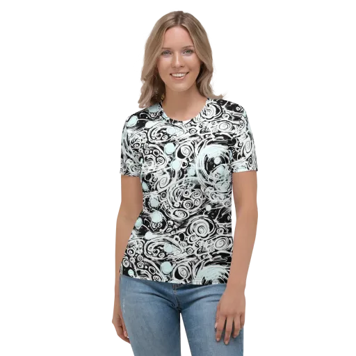 Frozen Vortex on a Women's Crew Neck T-Shirt