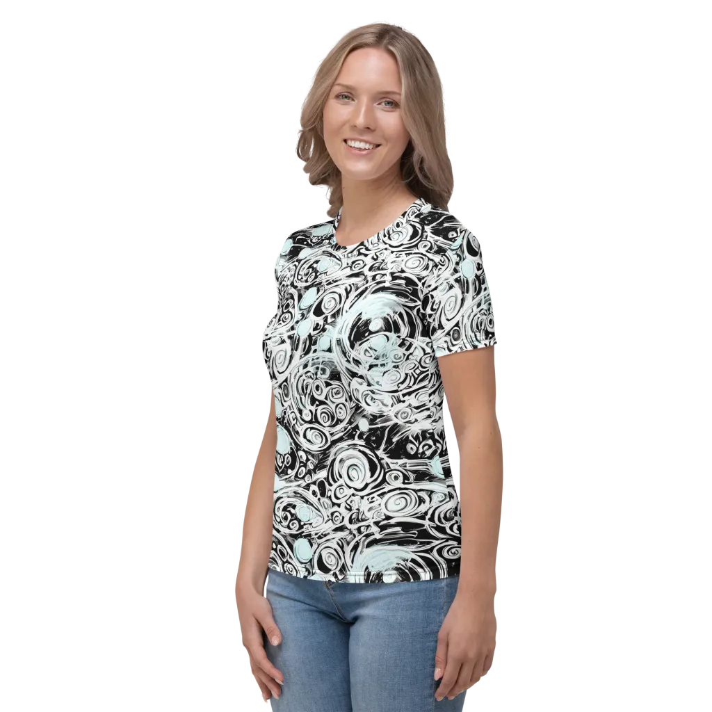 Frozen Vortex on Women's Crew Neck T-Shirt — Left
