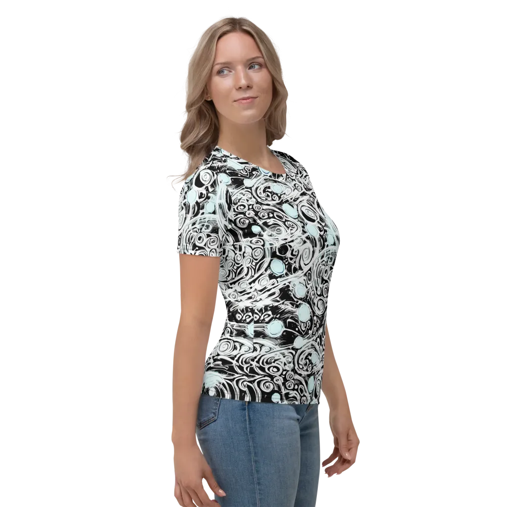 Frozen Vortex on Women's Crew Neck T-Shirt — Right