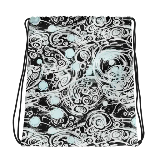 Frozen Vortex on a Drawstring Bag