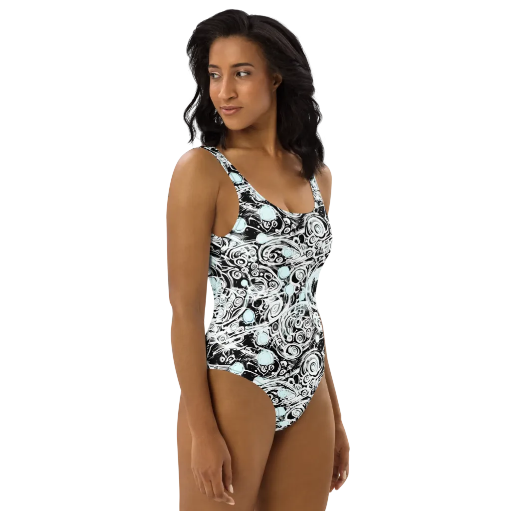 Frozen Vortex on One-Piece Swimsuit — Right