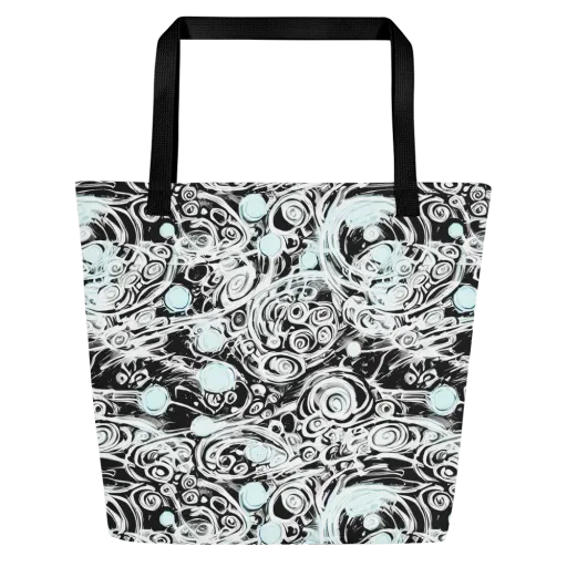 Frozen Vortex on a Large Tote Bag W/ Pocket
