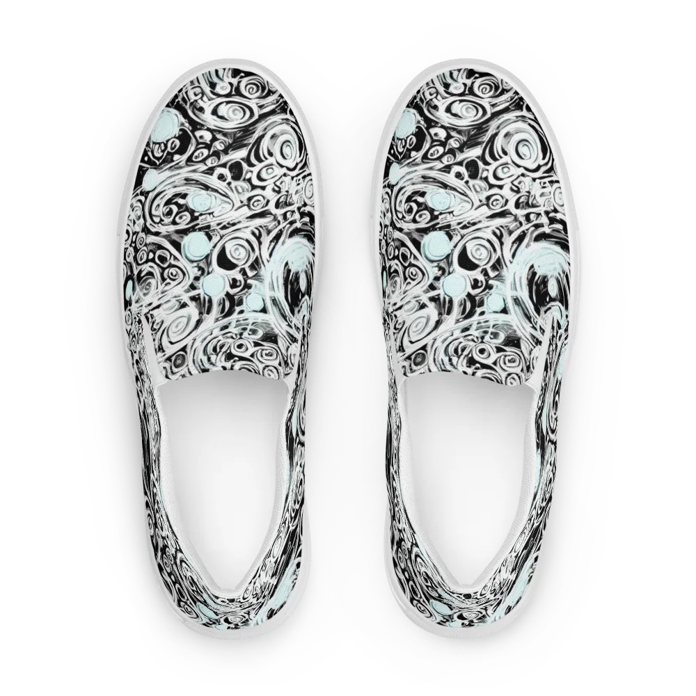 Frozen Vortex on Women's Slip-On Canvas Shoes — Front