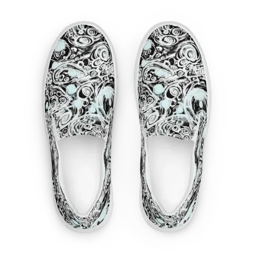 Frozen Vortex on a Women's Slip-On Canvas Shoes