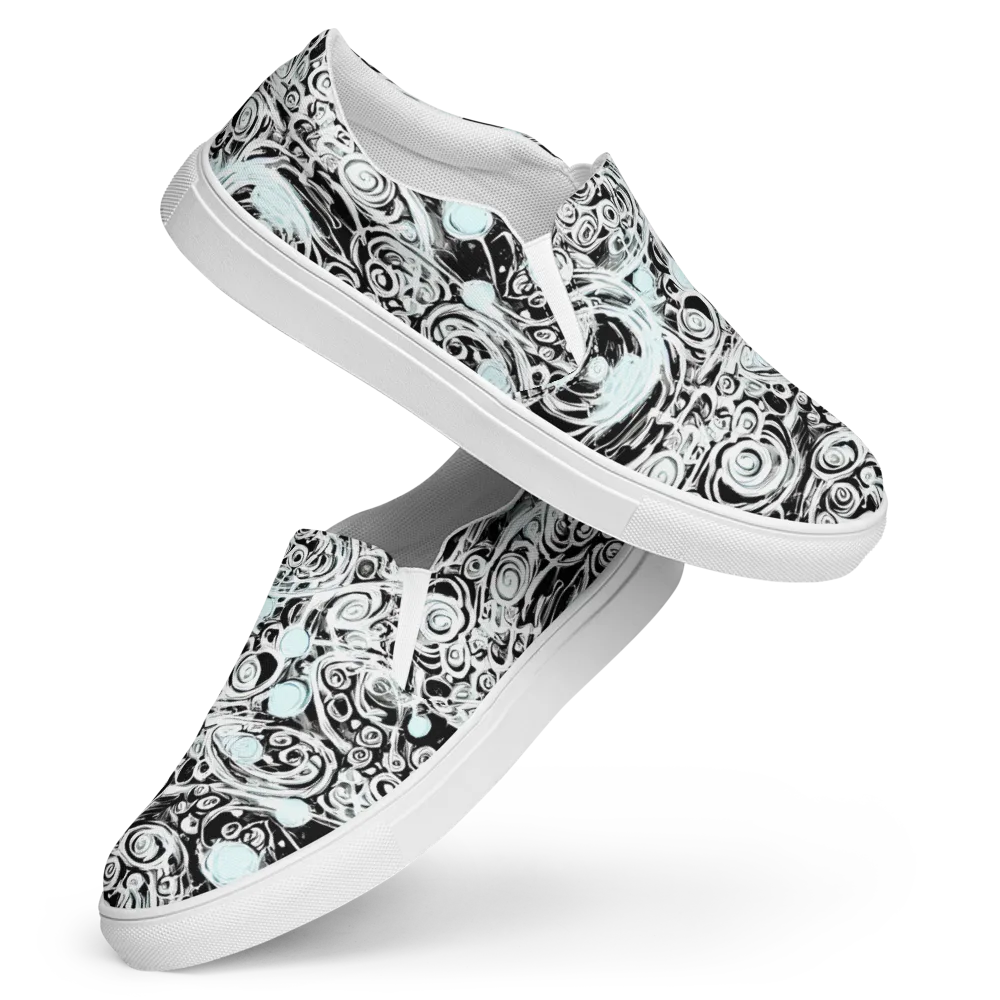 Frozen Vortex on Women's Slip-On Canvas Shoes — Front