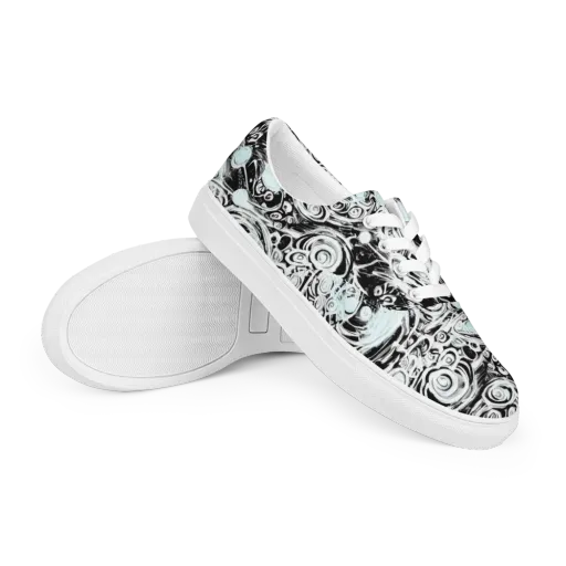 Frozen Vortex on a Men's Lace-Up Canvas Shoes