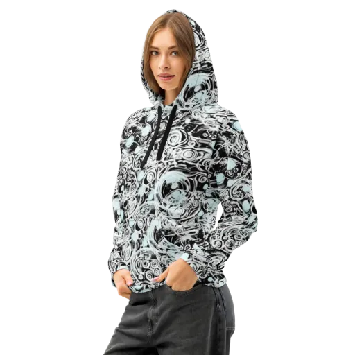 Frozen Vortex on a Cotton Hoodie