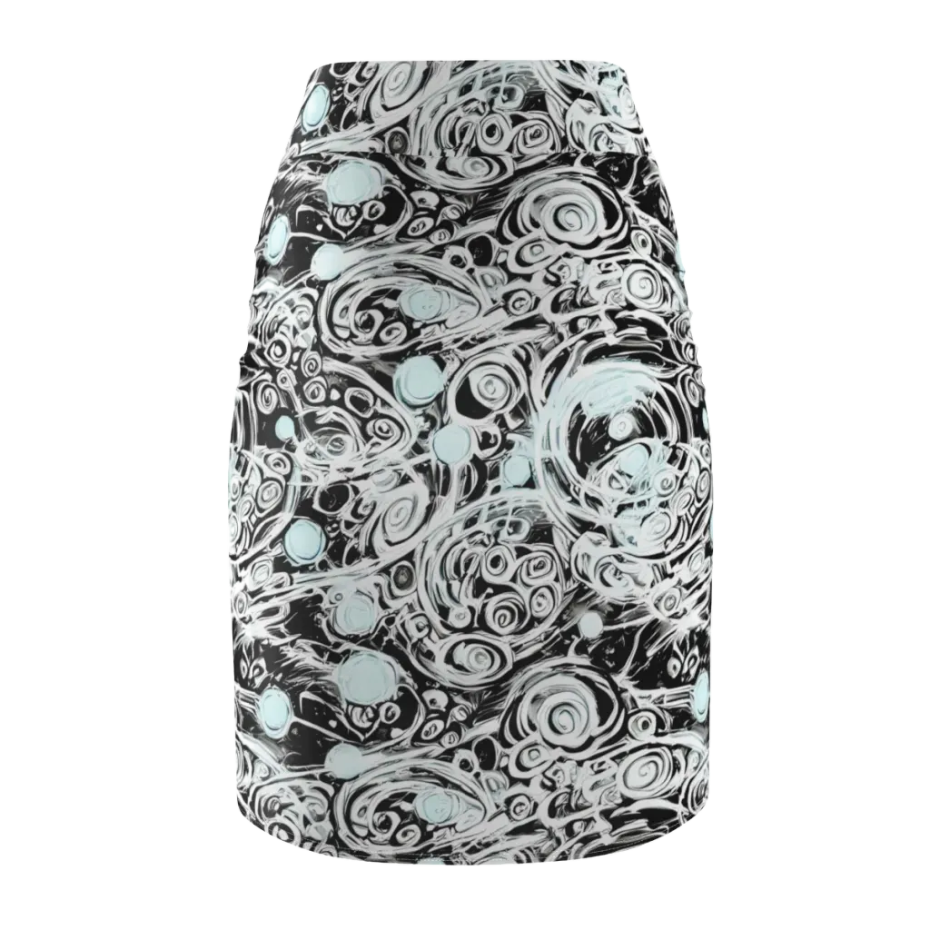 Frozen Vortex on Pencil Skirt — Back