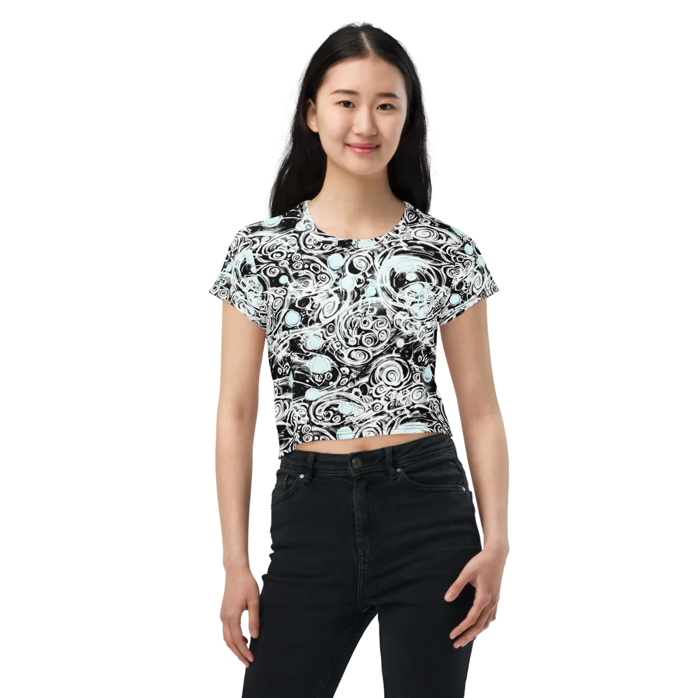 Frozen Vortex on Crop Tee — Front
