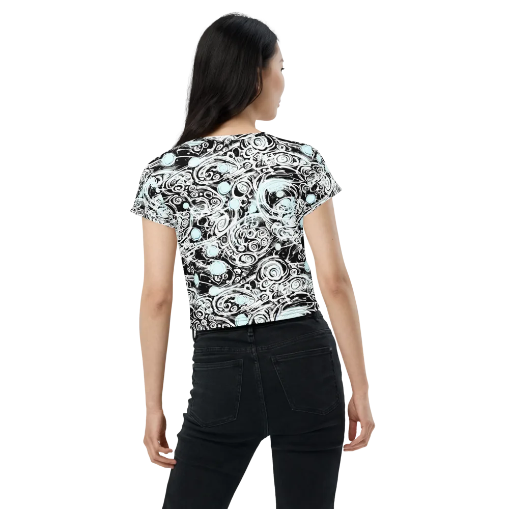Frozen Vortex on Crop Tee — Back