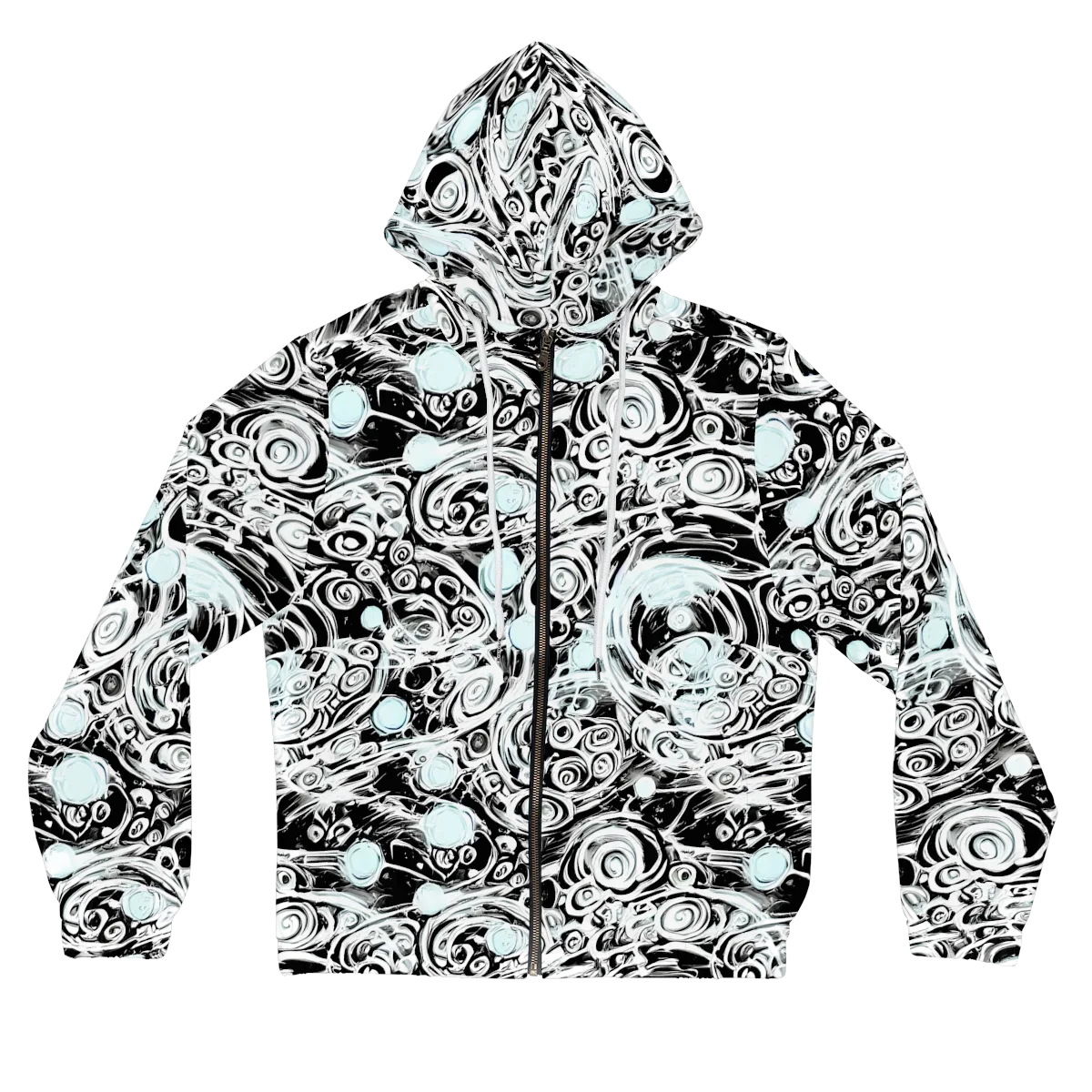 Frozen Vortex on Women's Full-Zip Hoodie — Front