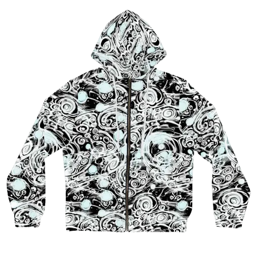 Frozen Vortex on a Women's Full-Zip Hoodie