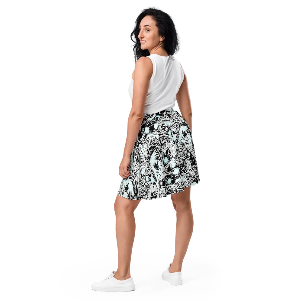 Frozen Vortex on Skater Skirt — Back