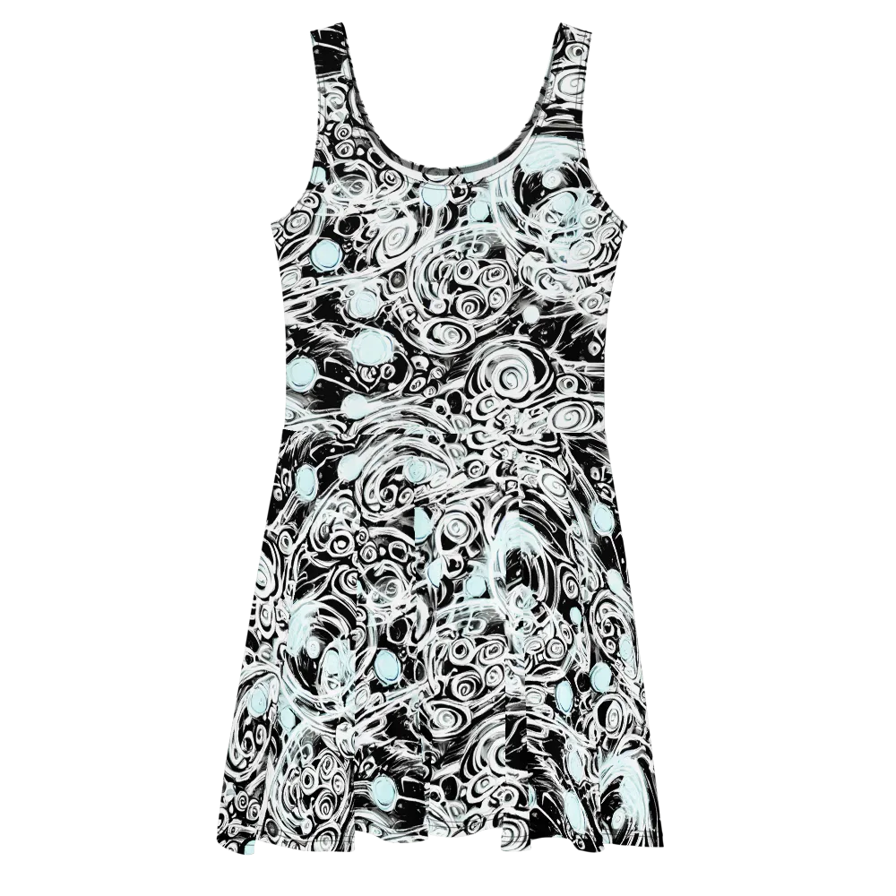 Frozen Vortex on Skater Dress — Front