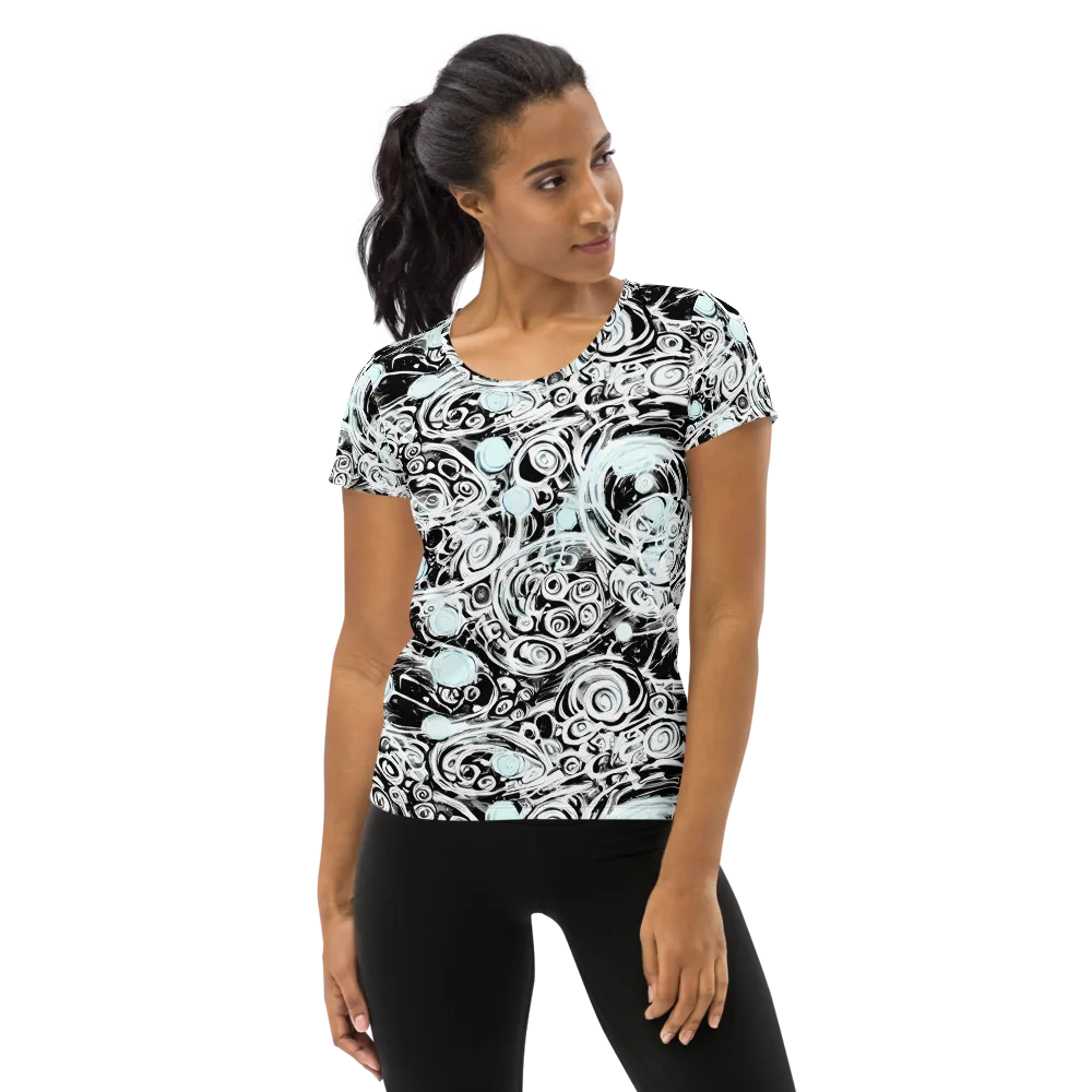 Frozen Vortex on Women's Athletic T-Shirt — Front