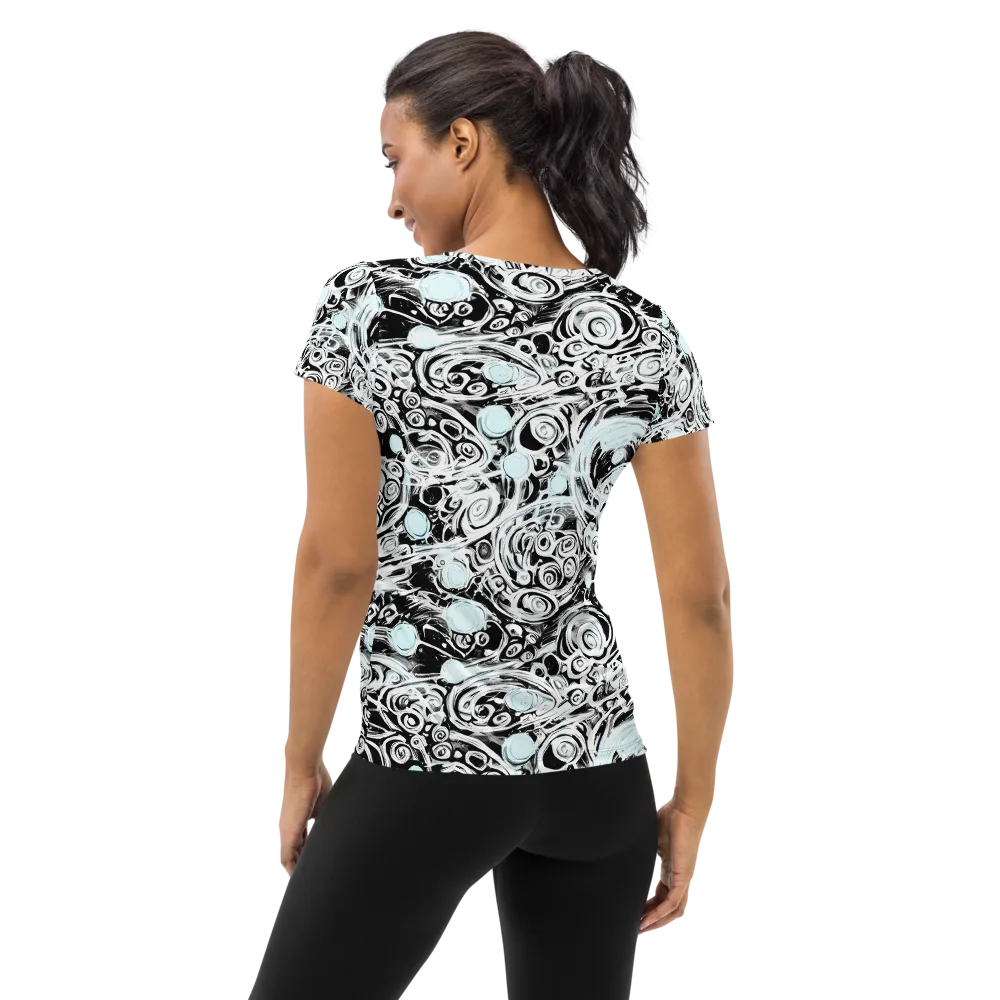 Frozen Vortex on Women's Athletic T-Shirt — Back