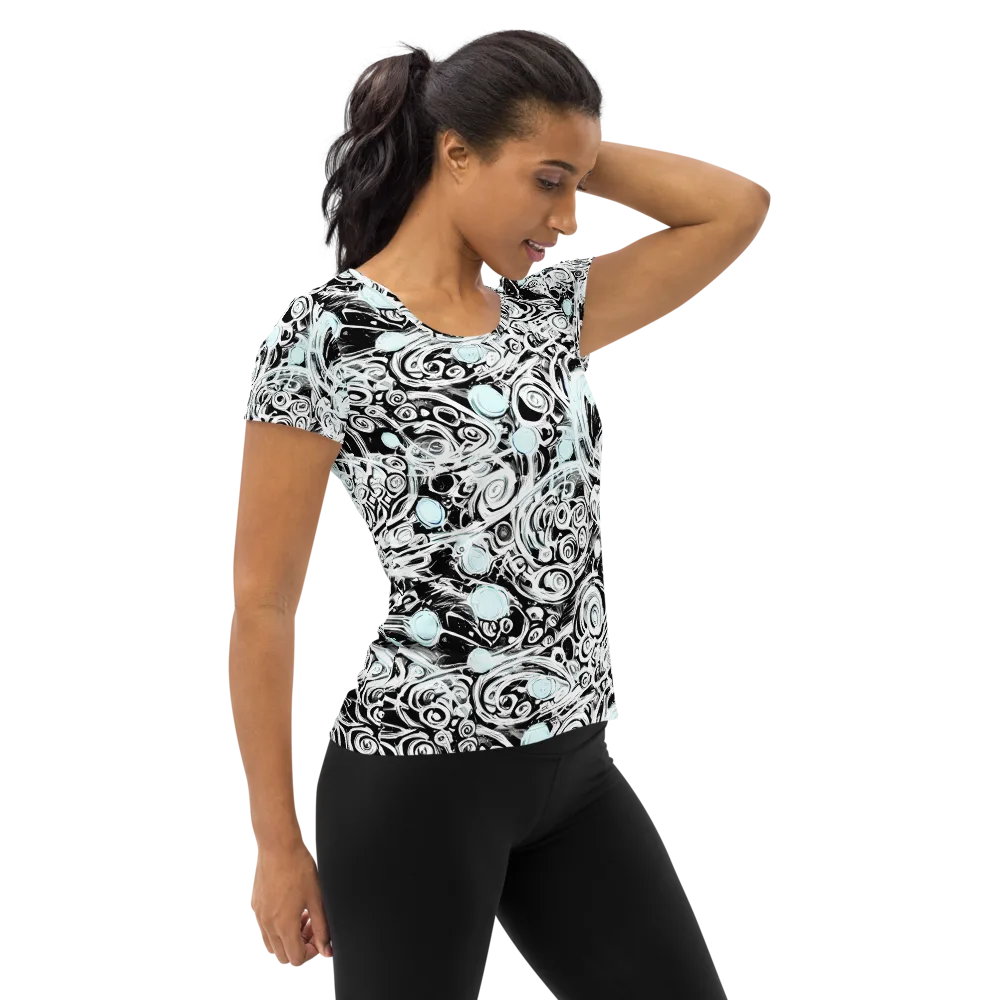 Frozen Vortex on Women's Athletic T-Shirt — Right