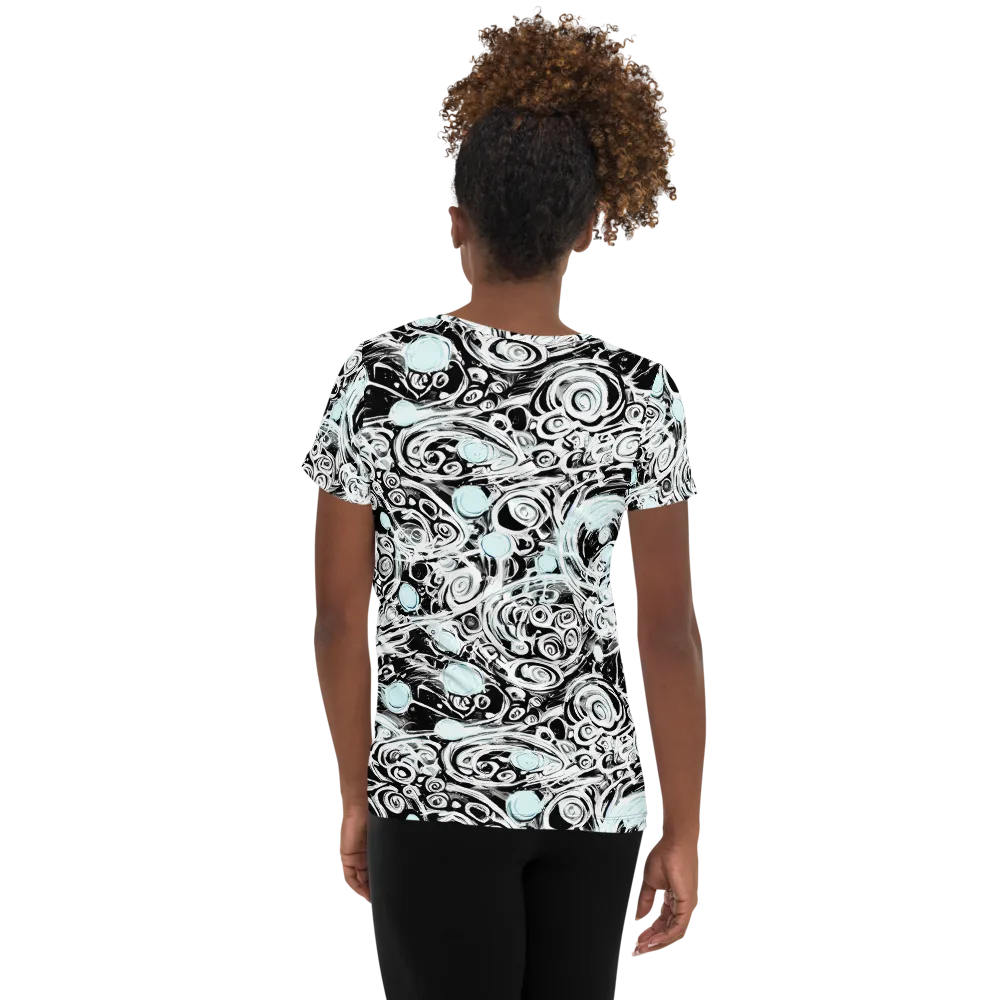 Frozen Vortex on Women's Athletic T-Shirt — Back