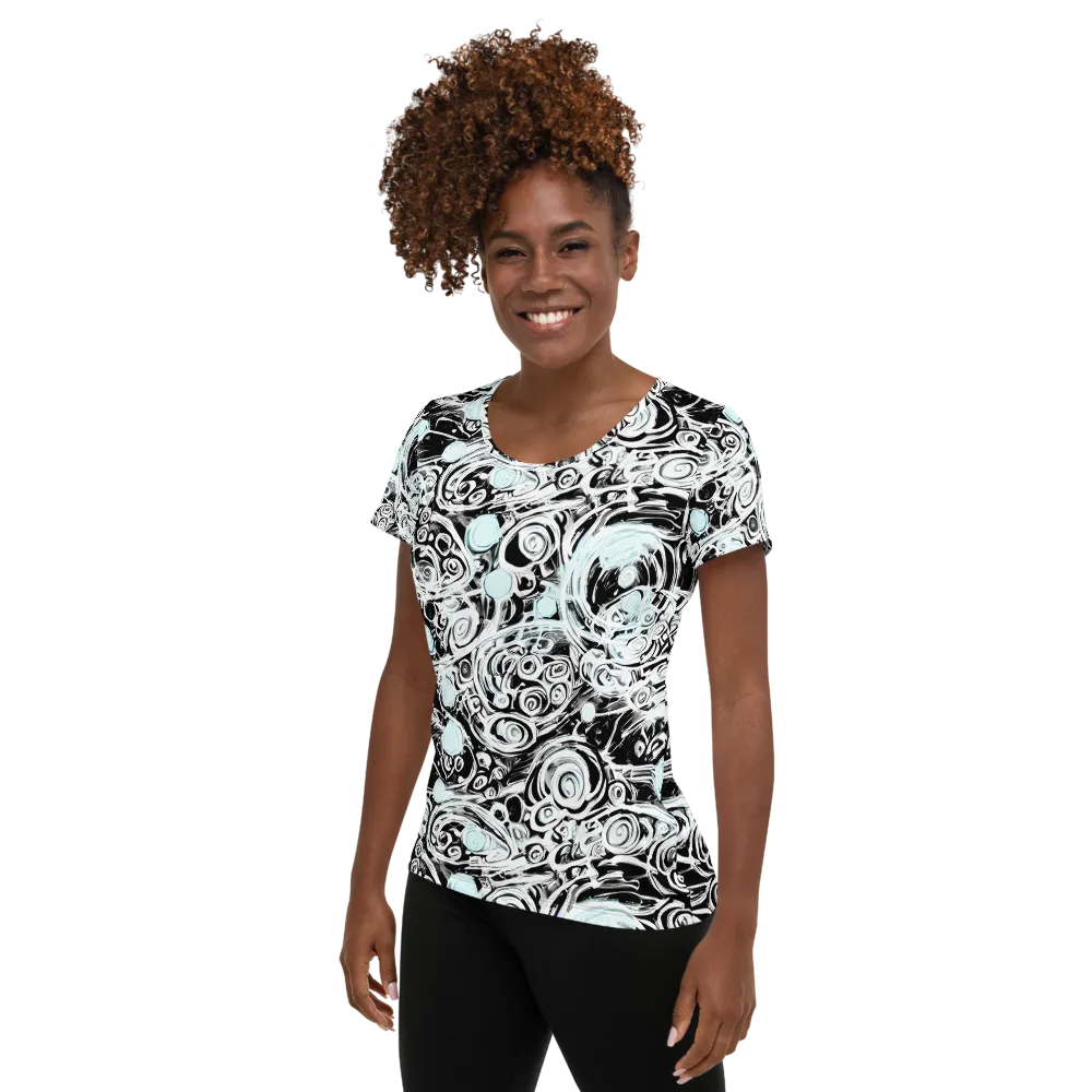 Frozen Vortex on Women's Athletic T-Shirt — Left