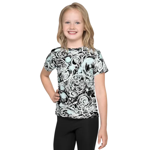 Frozen Vortex on a Kids Crew Neck T-Shirt