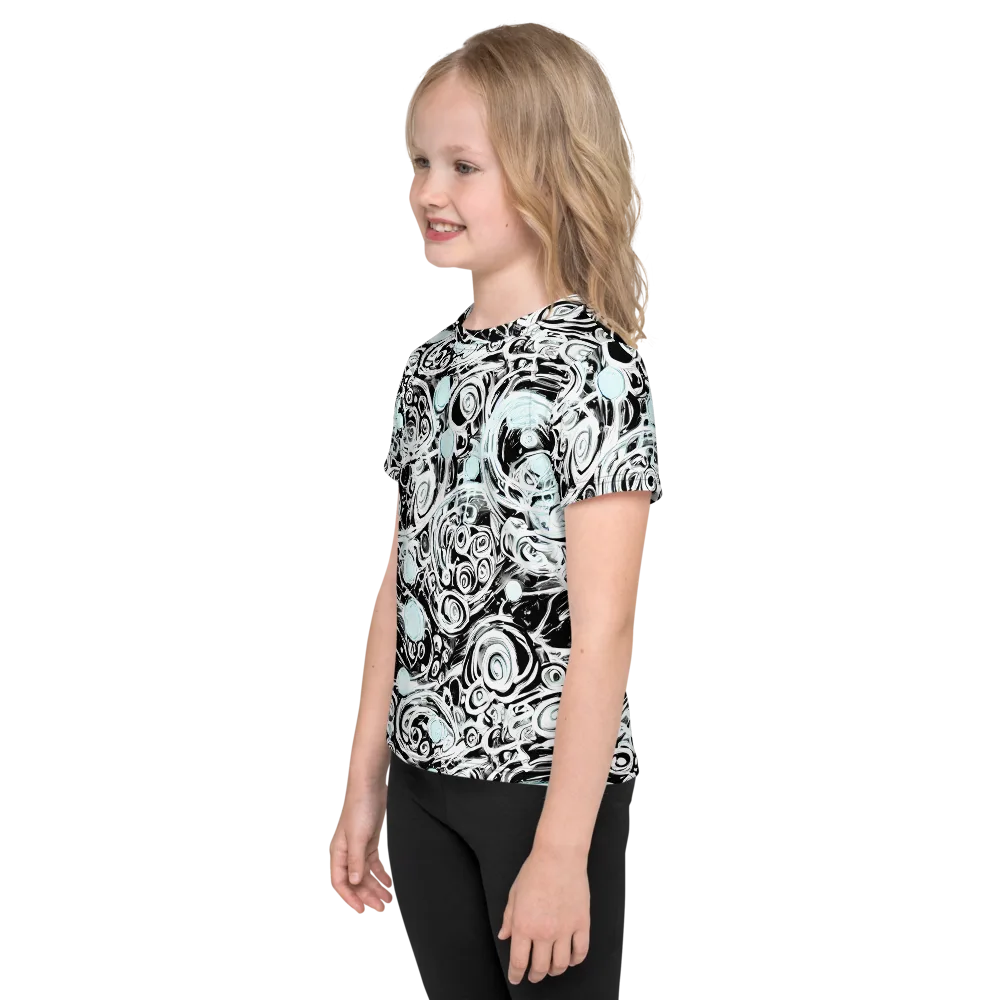 Frozen Vortex on Kids Crew Neck T-Shirt — Left