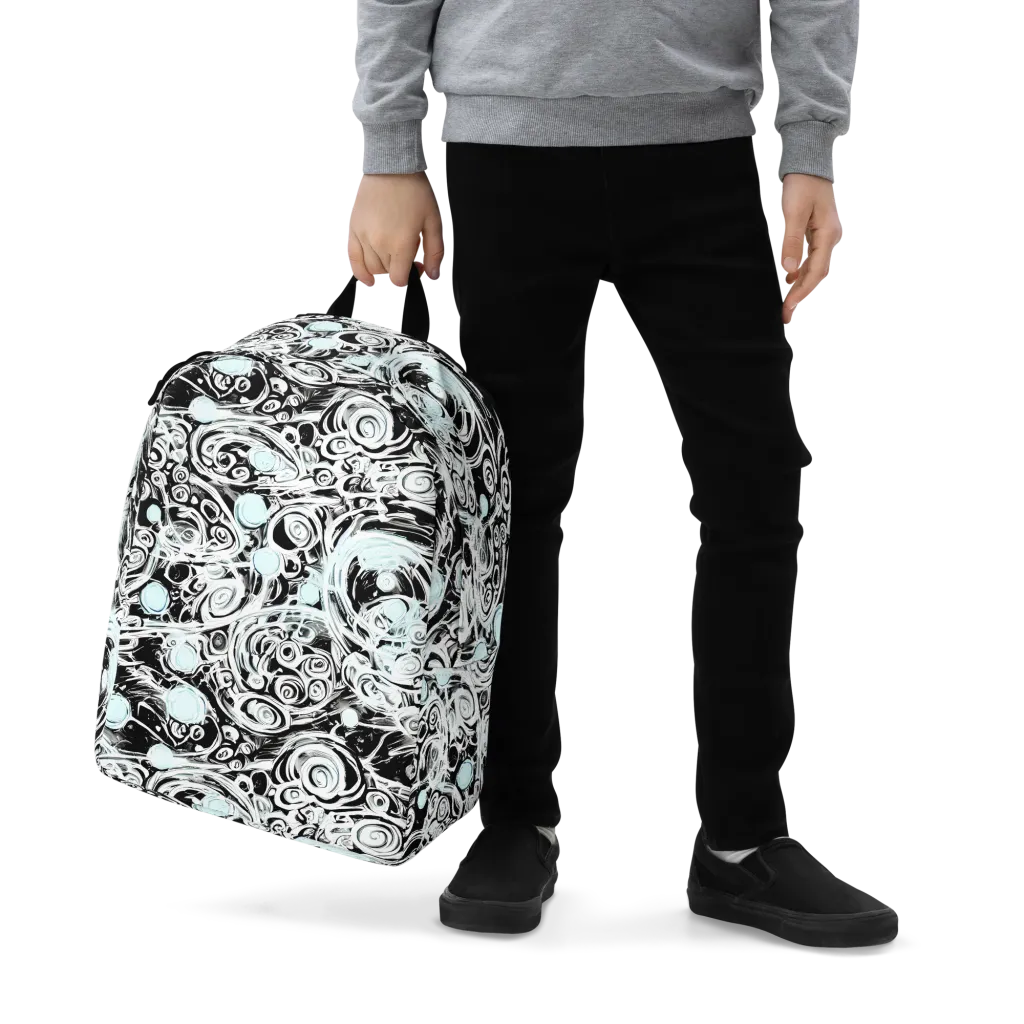 Frozen Vortex on Minimalist Backpack — Zoomed-in