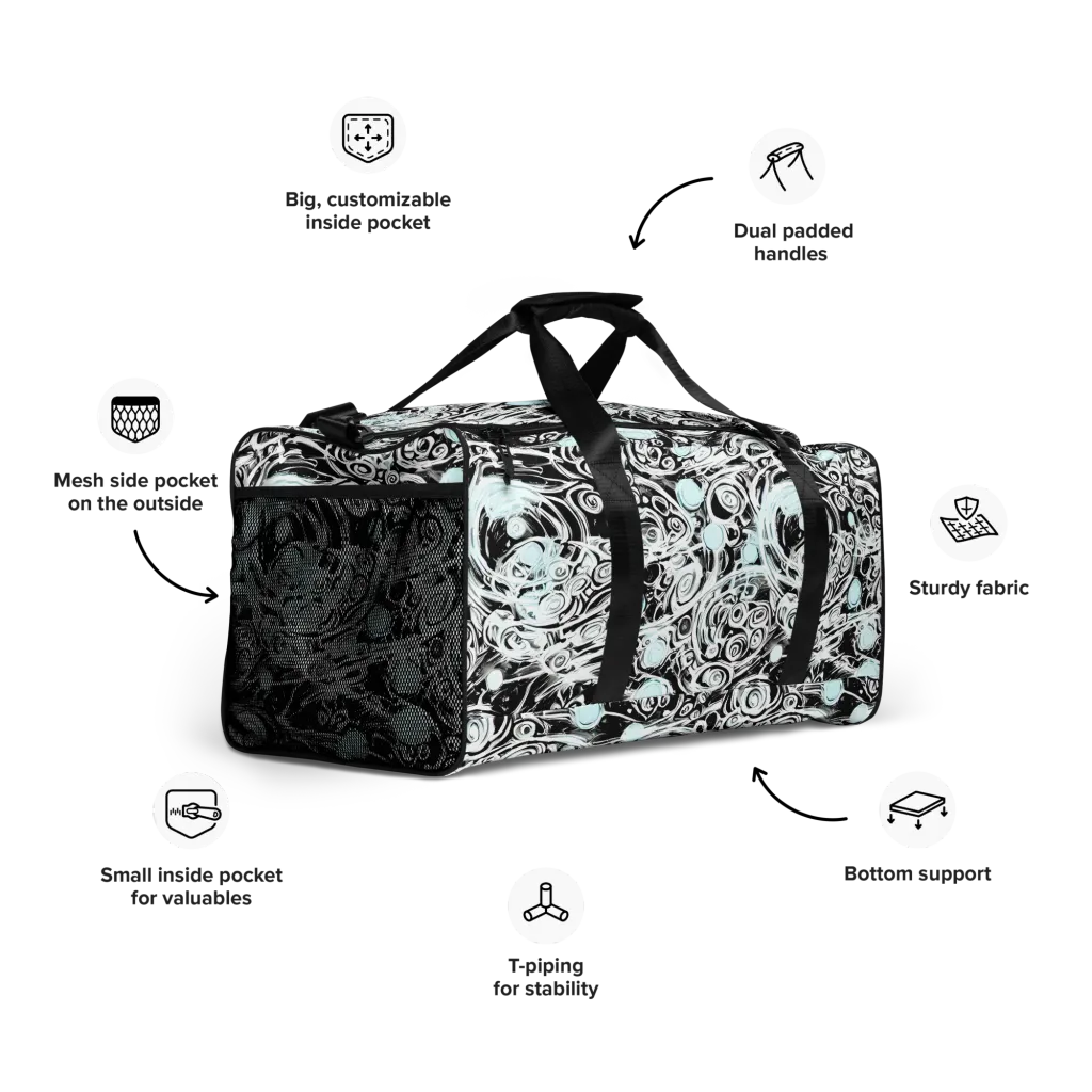 Frozen Vortex on Duffle Bag — Right Front