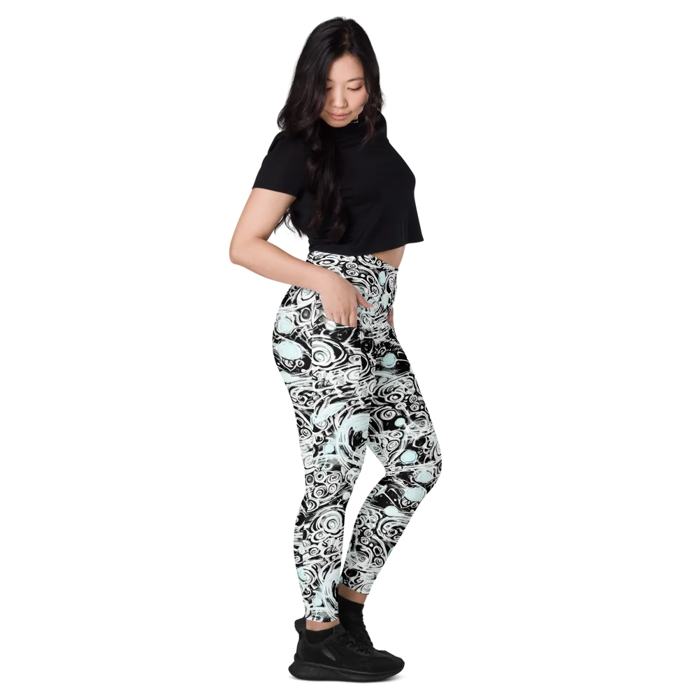 Frozen Vortex on Leggings with Pockets — Right