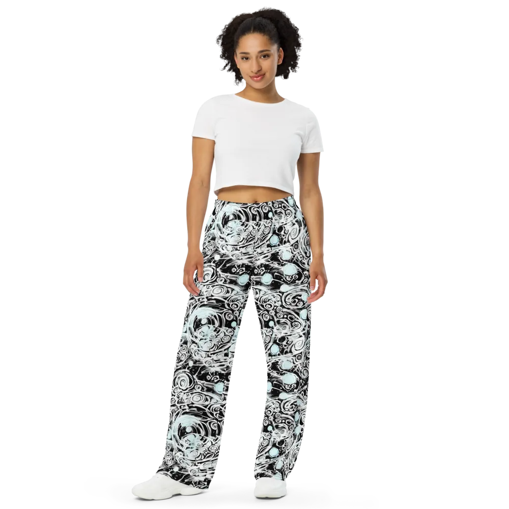 Frozen Vortex on Wide-Leg Pants — Front