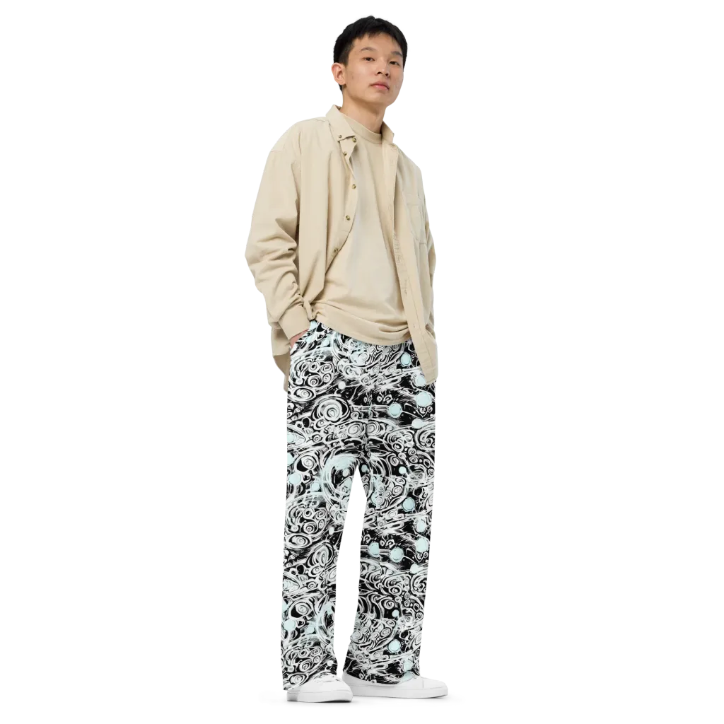 Frozen Vortex on Wide-Leg Pants — Right Front