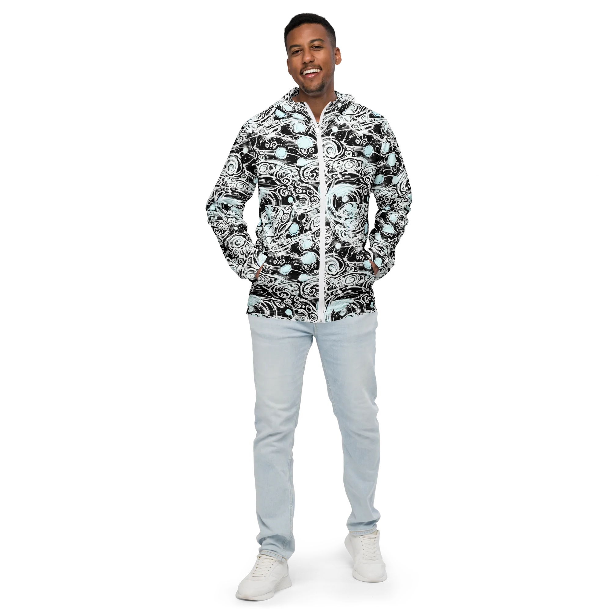 Frozen Vortex on Men's Windbreaker — Front