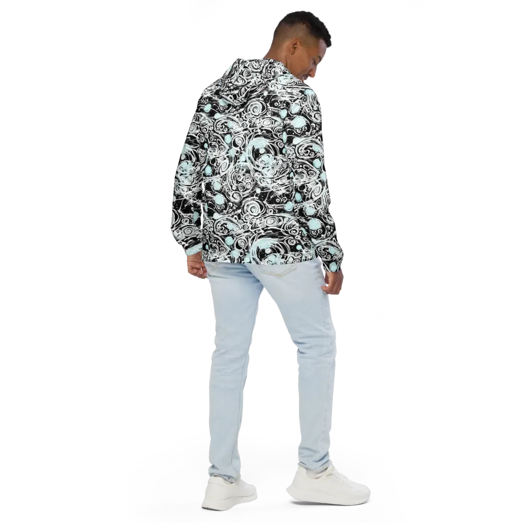 Frozen Vortex on Men's Windbreaker — Back