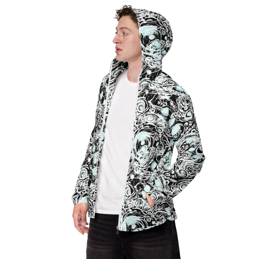 Frozen Vortex on Men's Windbreaker — Left Front