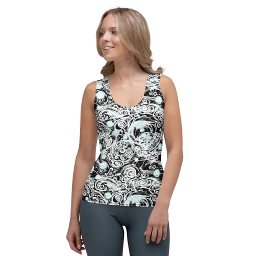 Frozen Vortex on a Women's Tank Top