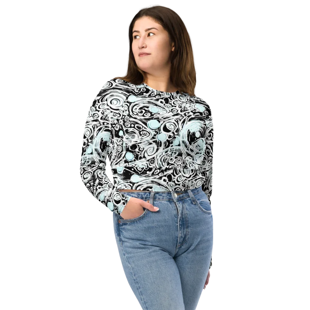 Frozen Vortex on Long Sleeve Crop Top — Front