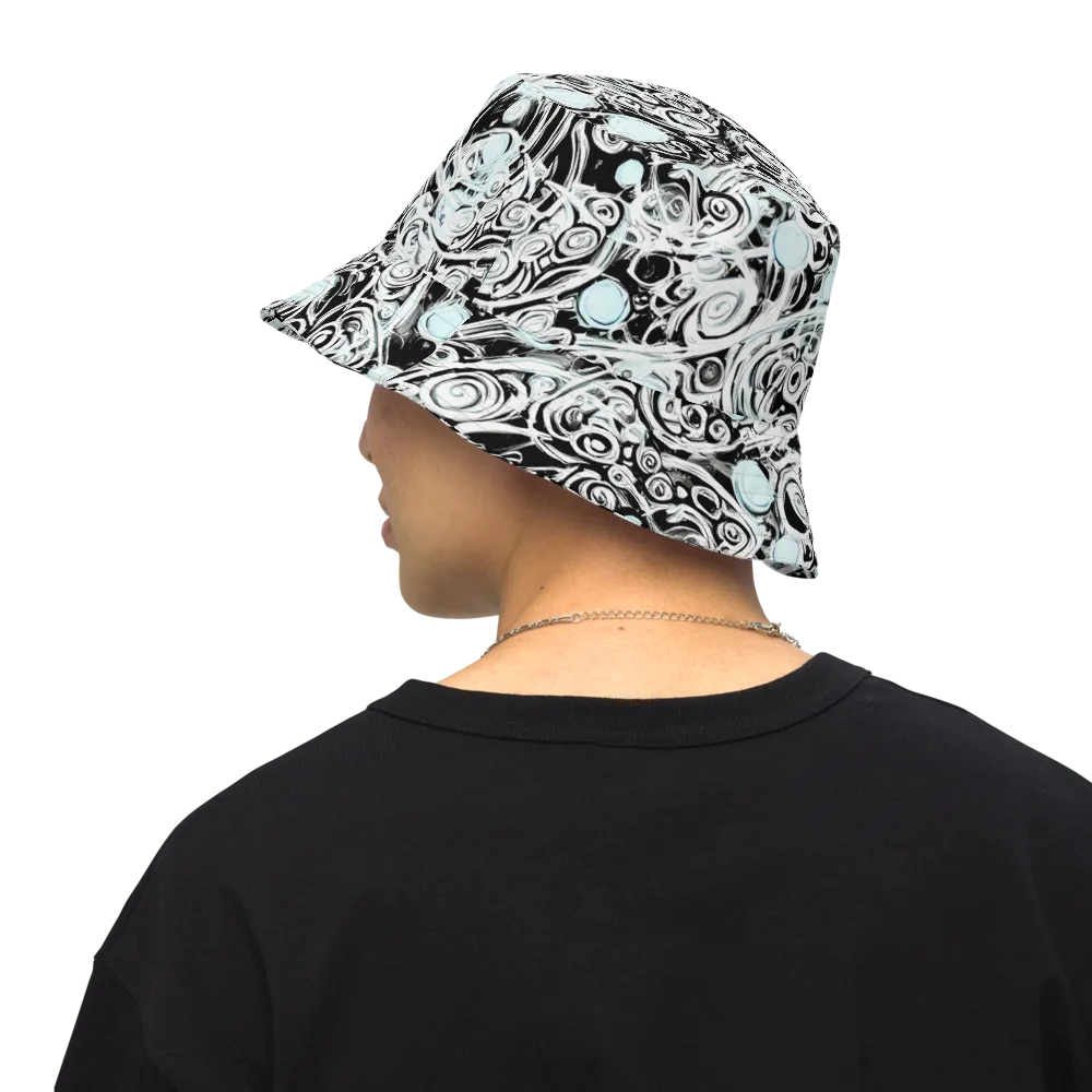 Frozen Vortex on Reversible Bucket Hat — Back Inside