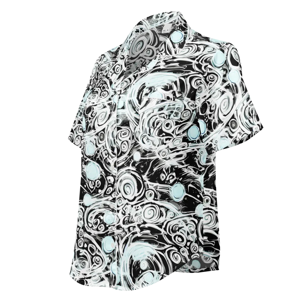 Frozen Vortex on Women's Short Sleeve Pajama Top — Left Front