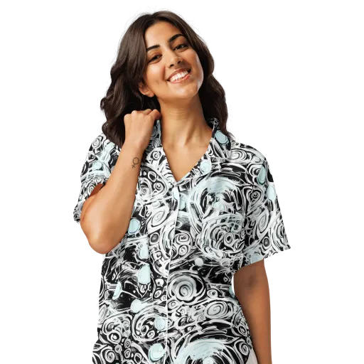 Frozen Vortex on a Women's Short Sleeve Pajama Top