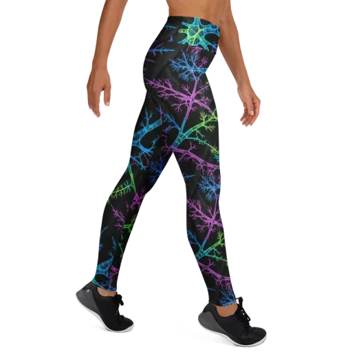 Ultraviolet Branch on a Yoga Leggings