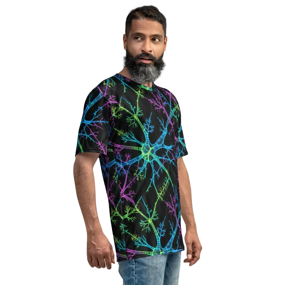 Ultraviolet Branch on Men's Crew Neck T-Shirt — Right