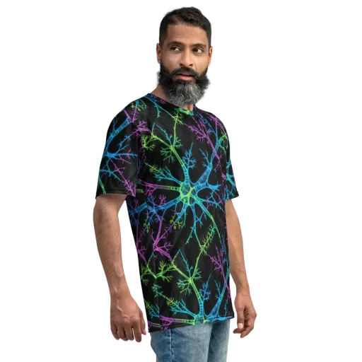 Ultraviolet Branch on a Men's Crew Neck T-Shirt