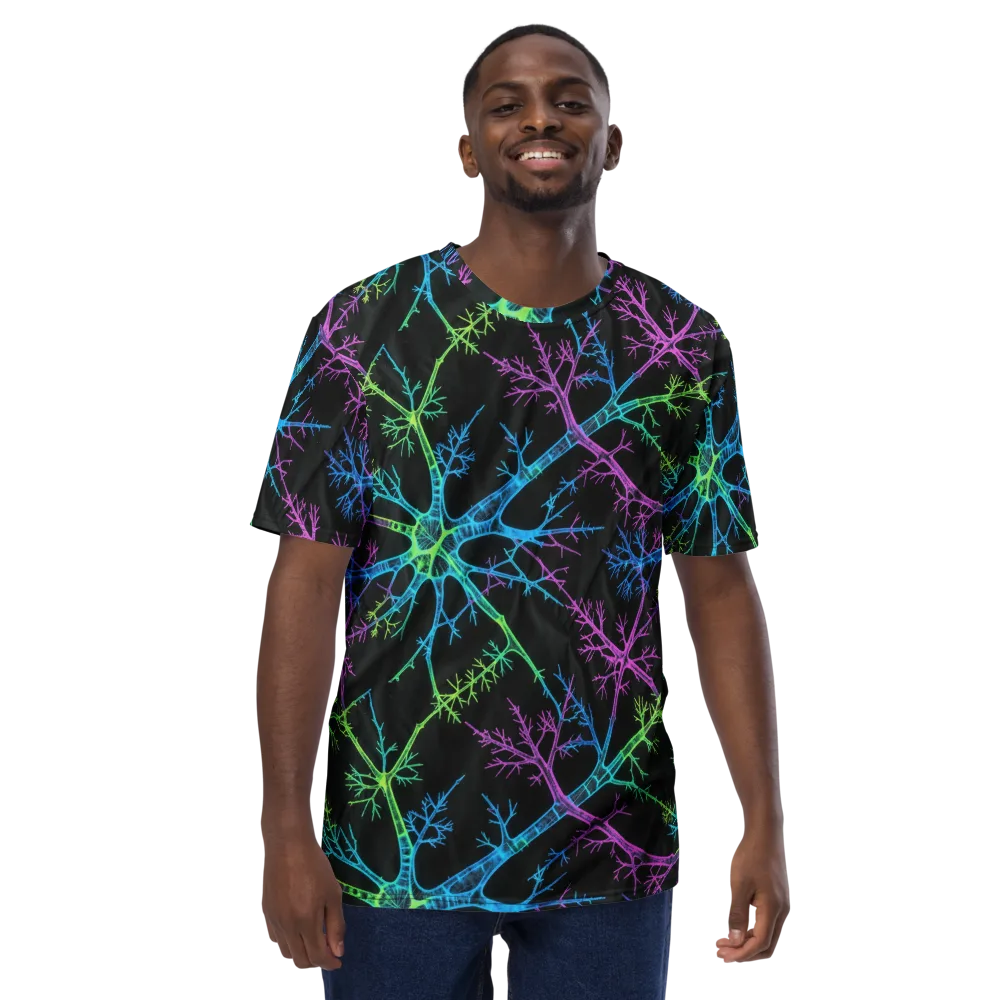 Ultraviolet Branch on Men's Crew Neck T-Shirt — Front