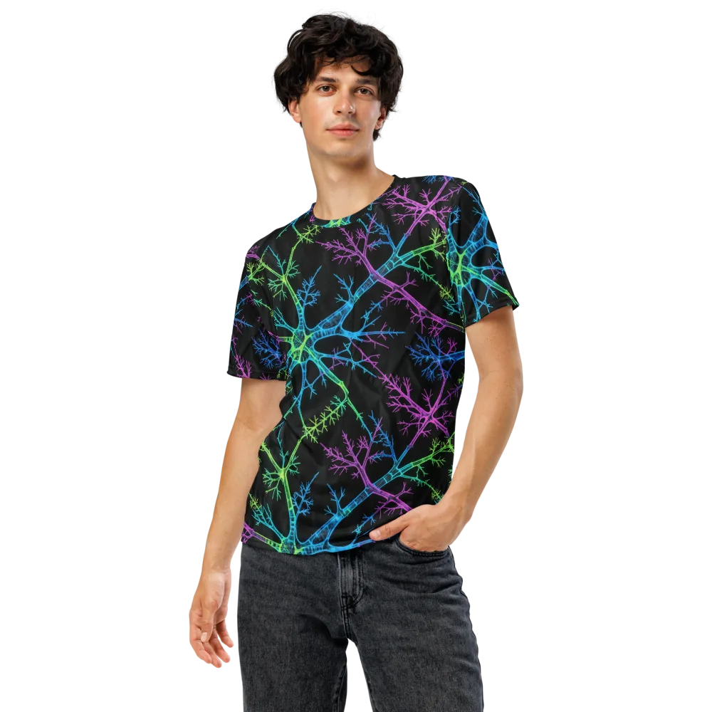 Ultraviolet Branch on Men's Crew Neck T-Shirt — Front
