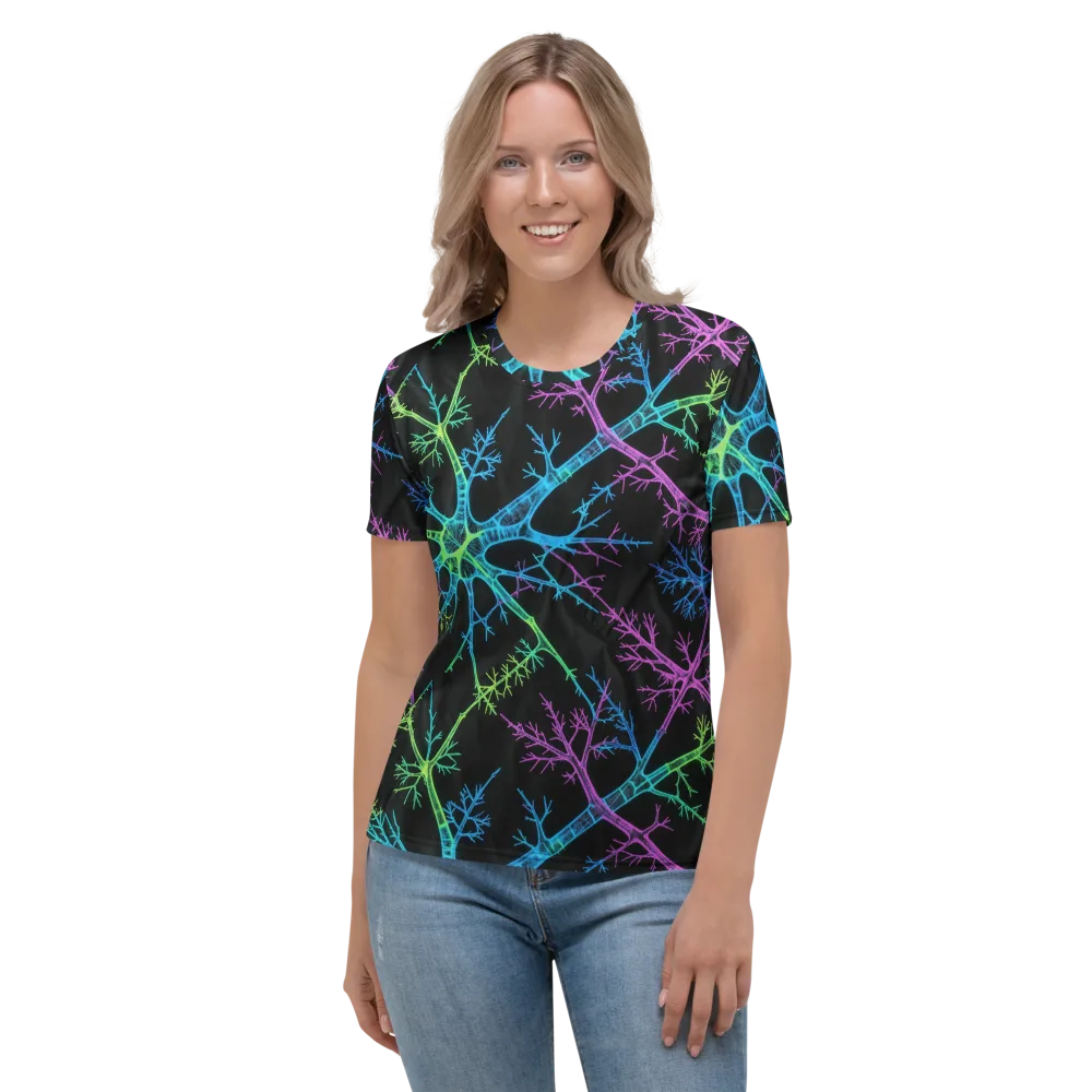Ultraviolet Branch on Women's Crew Neck T-Shirt — Front