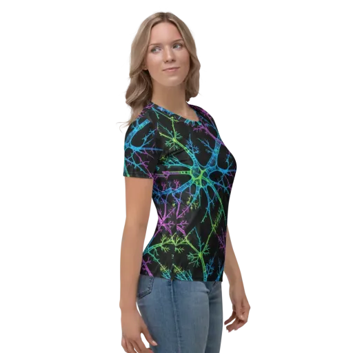 Ultraviolet Branch on a Women's Crew Neck T-Shirt